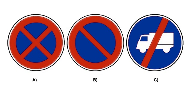 Která z těchto dopravních značek zakazuje zastavení?