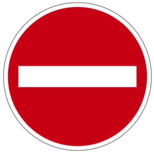 Vyobrazená dopravní značka zakazuje vjezd